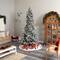 9.5ft. Pre-Lit Flocked Manchester Spruce Artificial Christmas Tree, 650 Lights